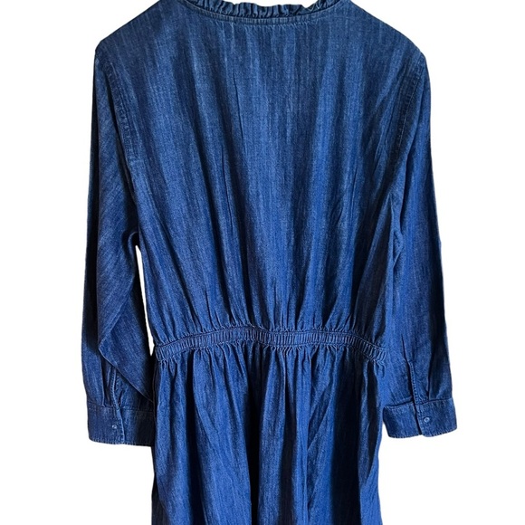 NWT Free Assembly Women's Denim Ruffle Neck Mini Dress Size XL - Picture 5 of 9